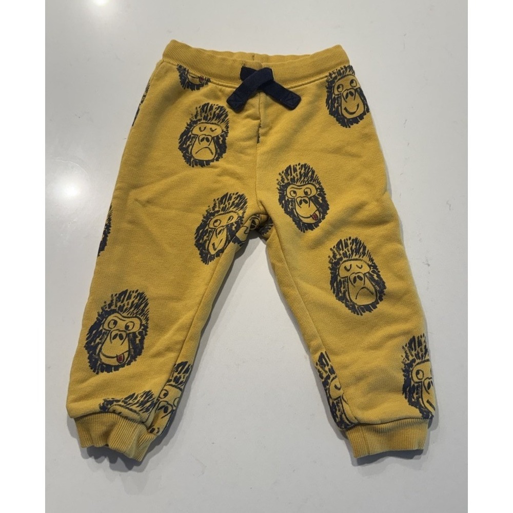 Marks & Spencer M&S Baby Yellow Gorilla Sweats Sweatpants Size 12 18 Pull On